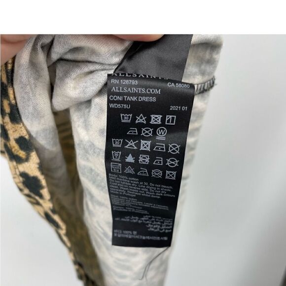 All Saints Coni Tank Leopard Print Dress - Picture 14 of 16
